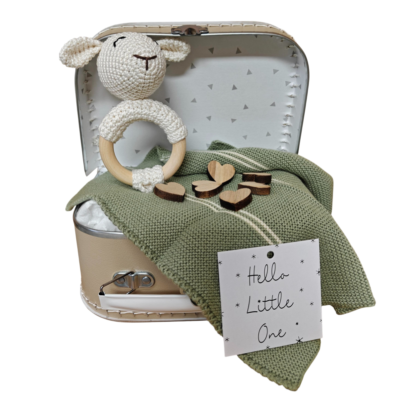 kraamcadeau zand/groen